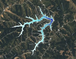 bathymetric contour lake map